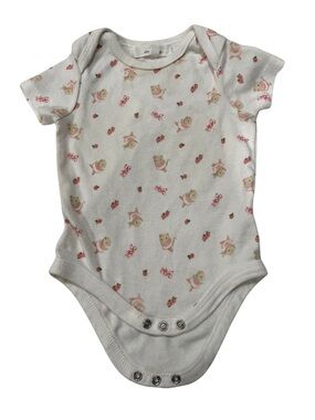White Baby One-Piece with cute Print
